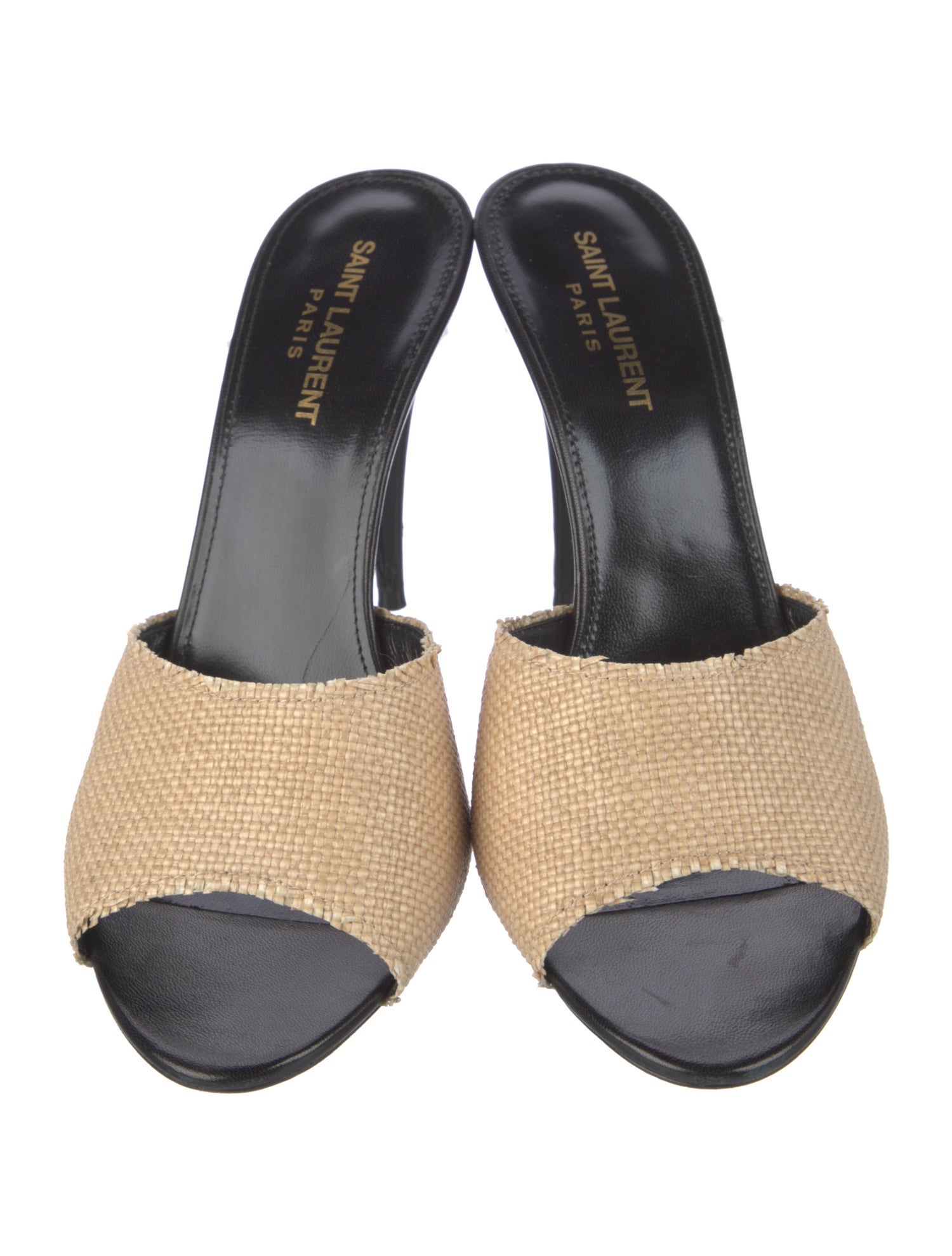 Saint Laurent Straw Slides